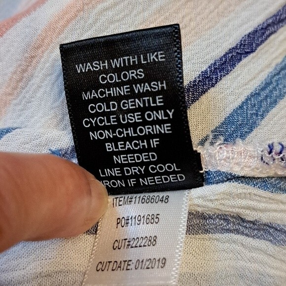 Torrid Ivory Stripe Popover Tank Blouse Size 2XL. - Picture 7 of 8